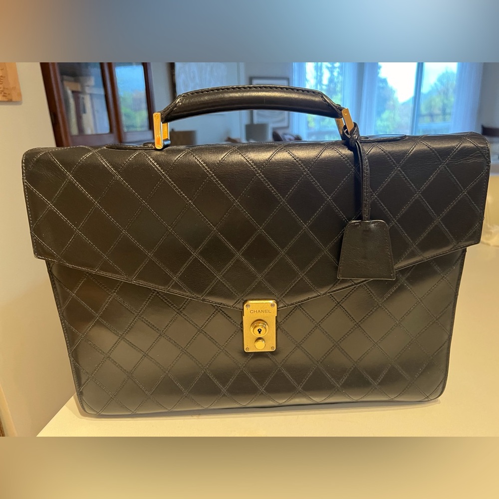 Authentic Chanel laptop / document bag